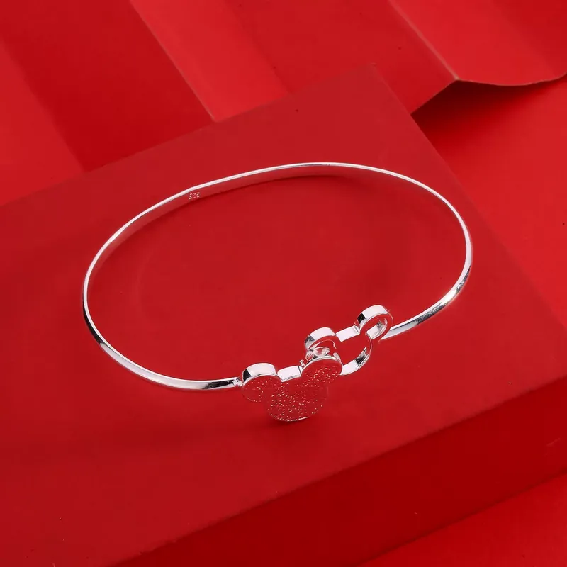 Stainless Steel Mickey Open Bangle