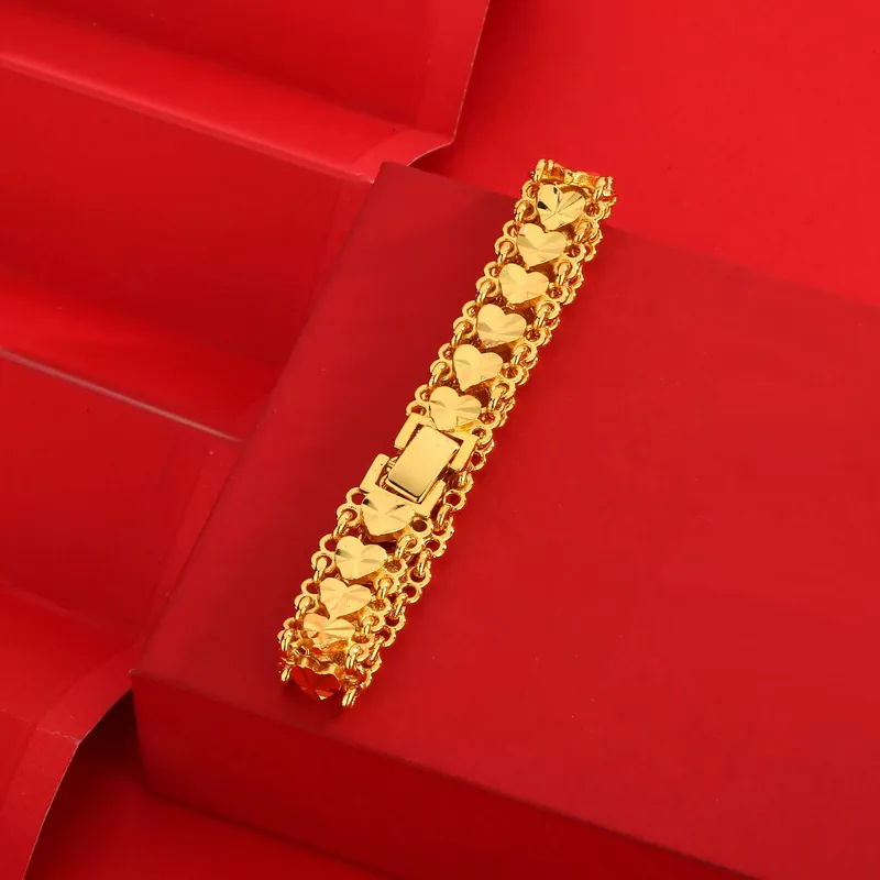 18K Gold Plated Heart Bracelet