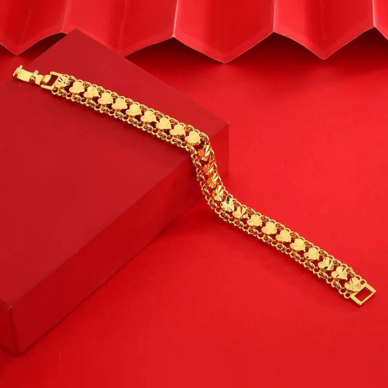 18K Gold Plated Heart Bracelet