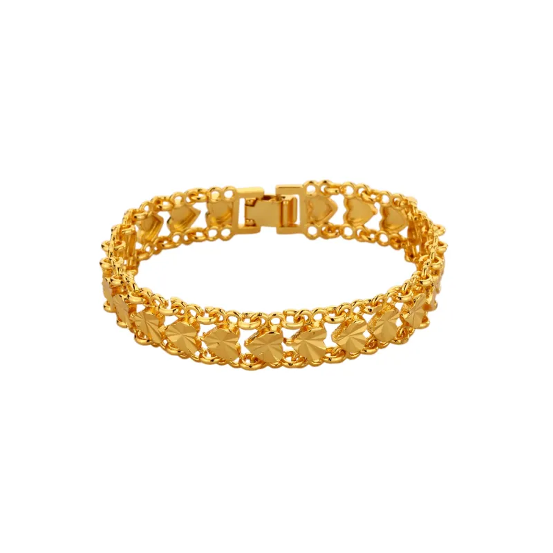 18K Gold Plated Heart Bracelet