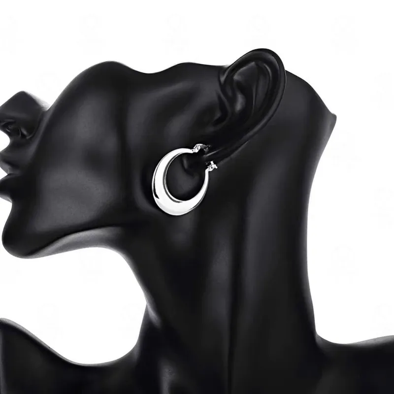 Stainless Steel Moon Earrings