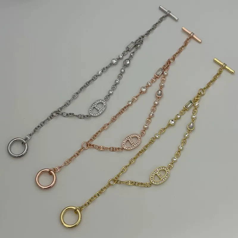 Zircon Layered Chain Bracelet