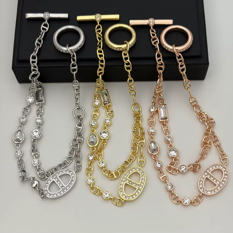 Zircon Layered Chain Bracelet