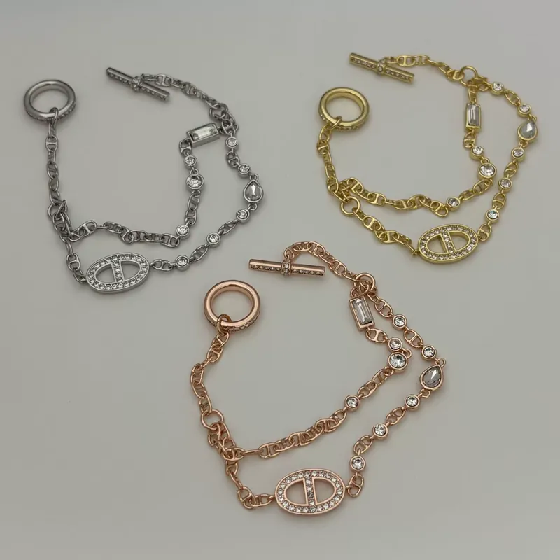 Zircon Layered Chain Bracelet