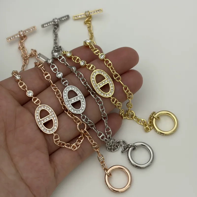 Zircon Layered Chain Bracelet