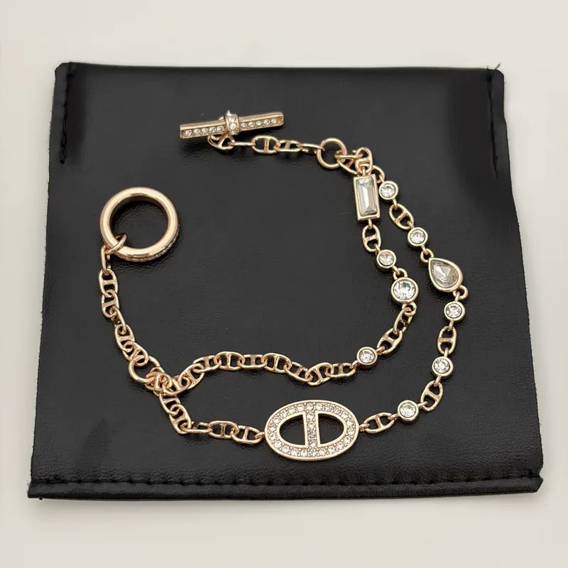Zircon Layered Chain Bracelet