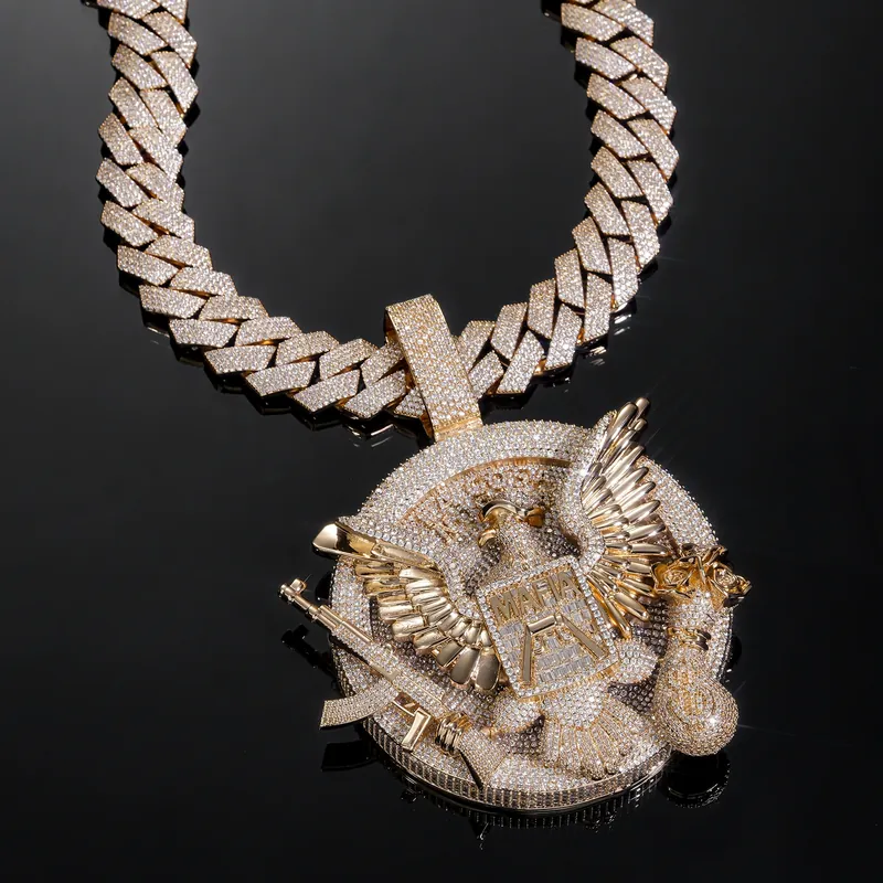 Copper Zircon Eagle Pendant Necklace