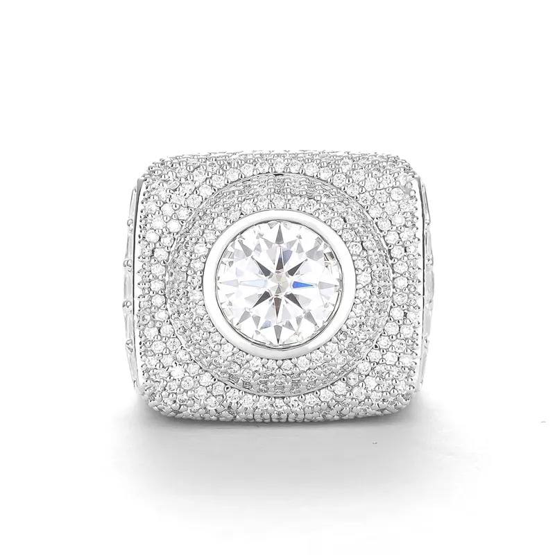 Copper Moissanite Square Ring