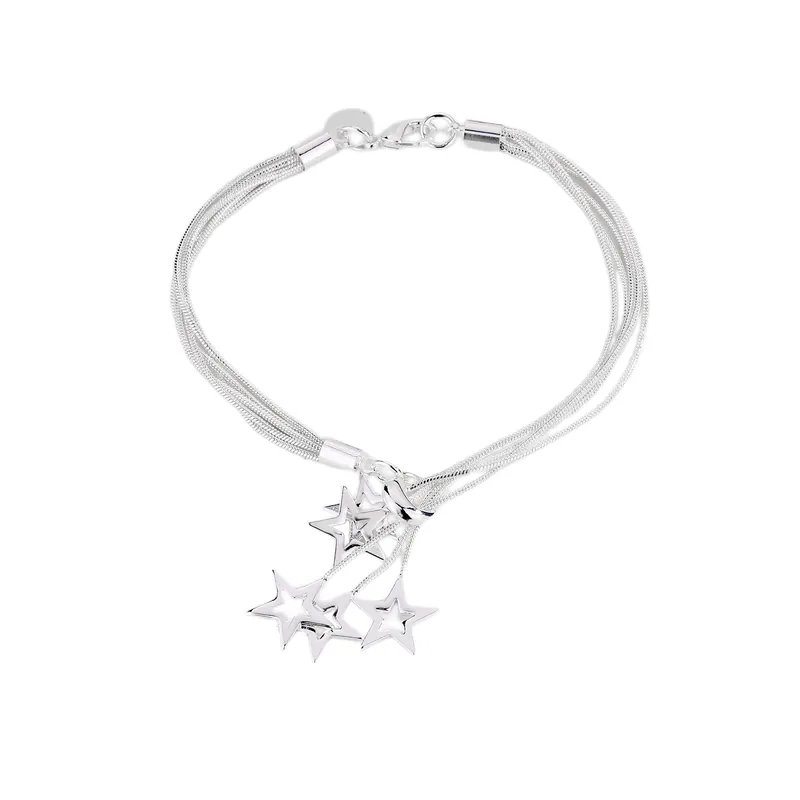 Stainless Steel Star Snake Chain Bracelet
