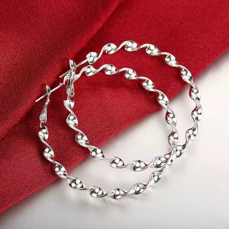 Stainless Steel Spiral Earrings