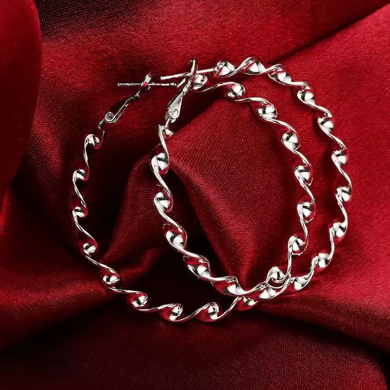Stainless Steel Spiral Earrings