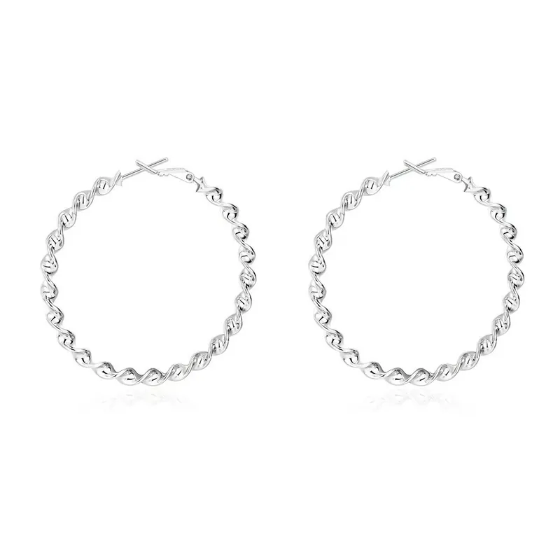 Stainless Steel Spiral Earrings