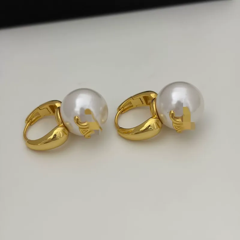 Titanium Steel Pearl Embossed Earrings