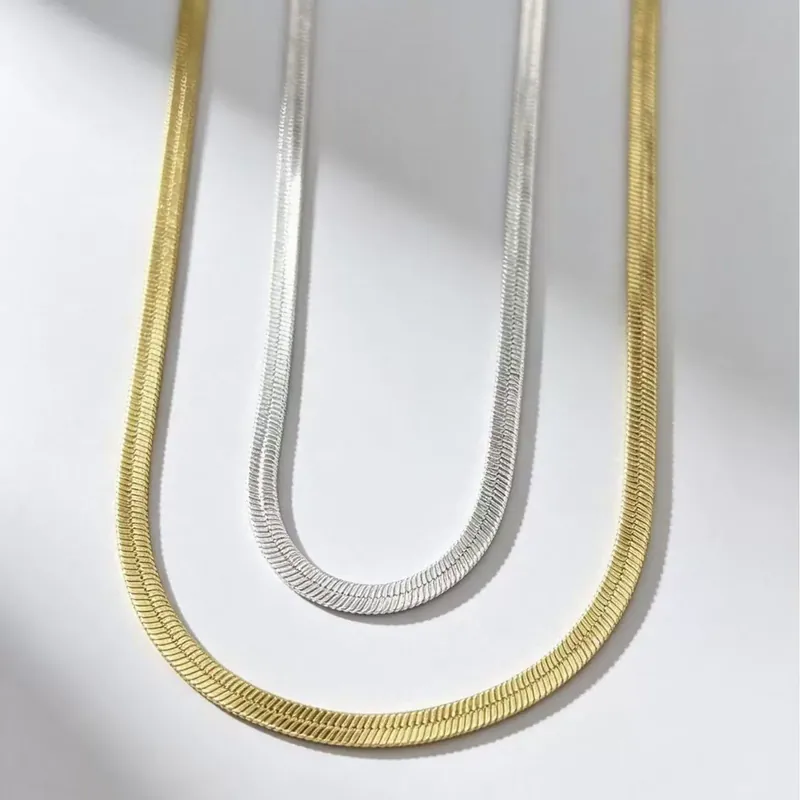 Copper Plated Snake Bone Necklace