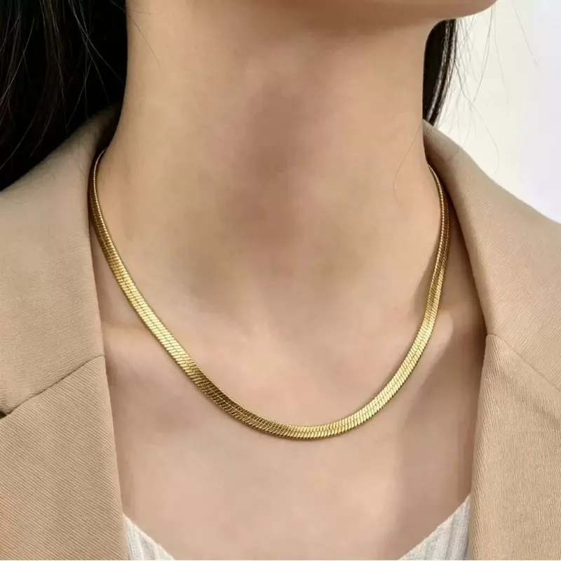 Copper Plated Snake Bone Necklace