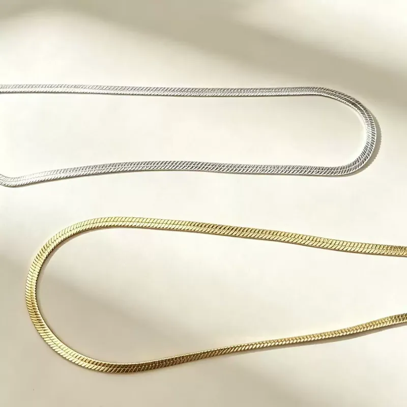 Copper Plated Snake Bone Necklace