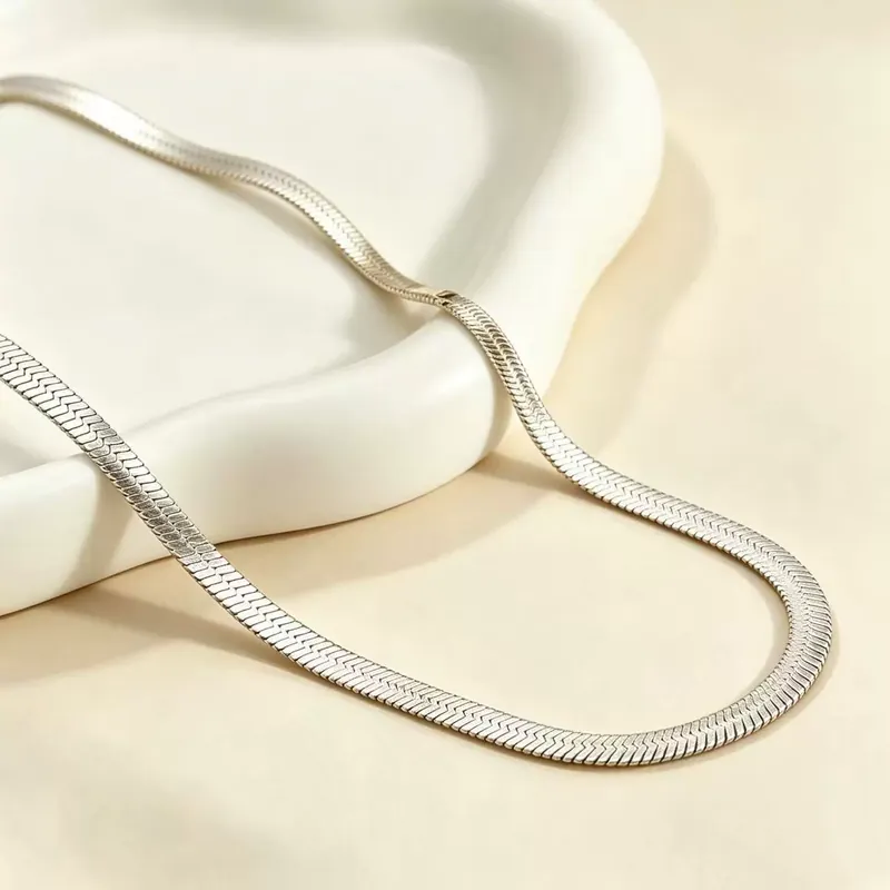 Copper Plated Snake Bone Necklace