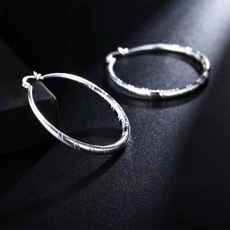 Stainless Steel Star Circle Earrings