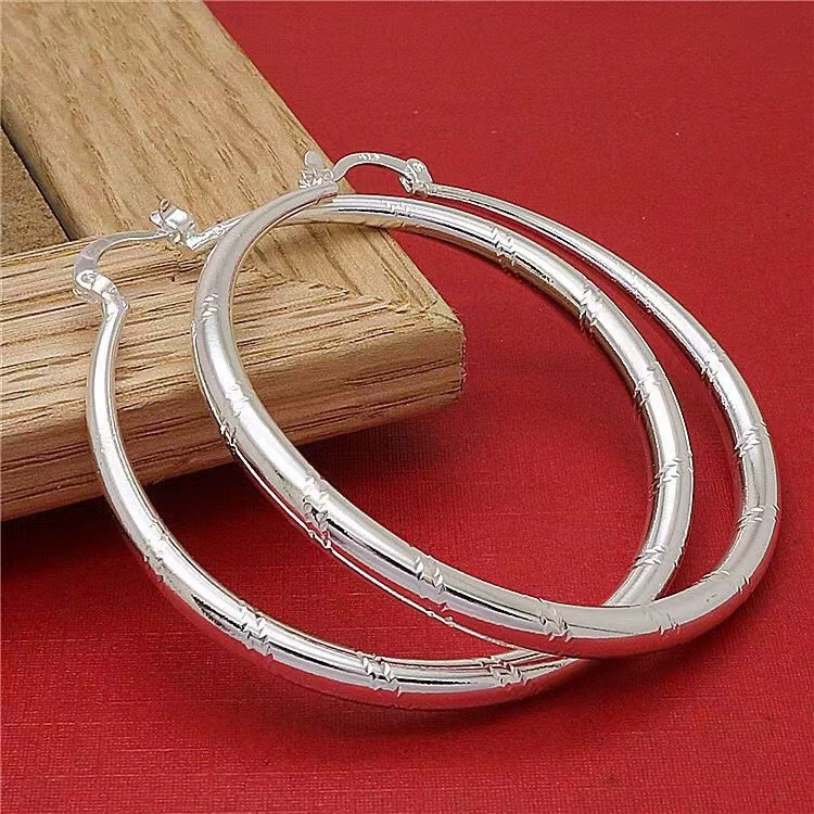 Stainless Steel Star Circle Earrings