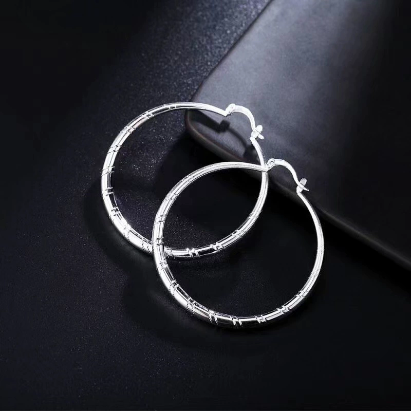 Stainless Steel Star Circle Earrings