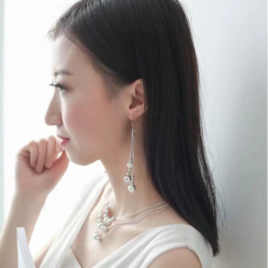 Gold Plated Layered Pearl Necklace