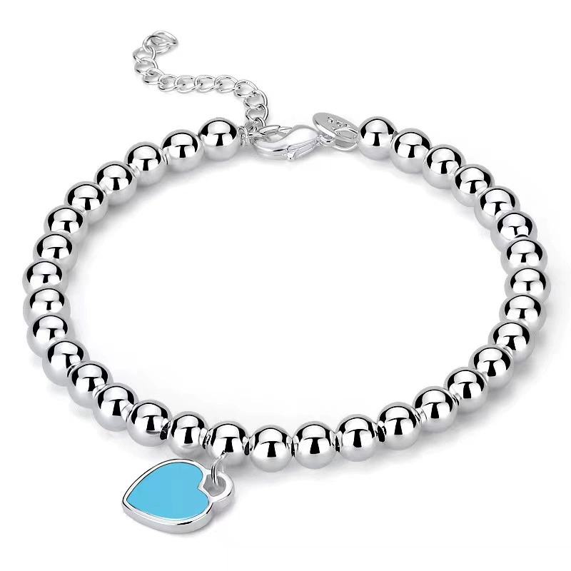 Enamel Heart Beaded Bracelet