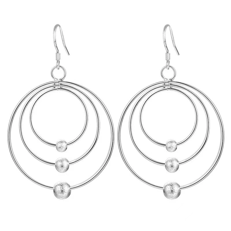 Silver Plated Teardrop Tassel Earrings