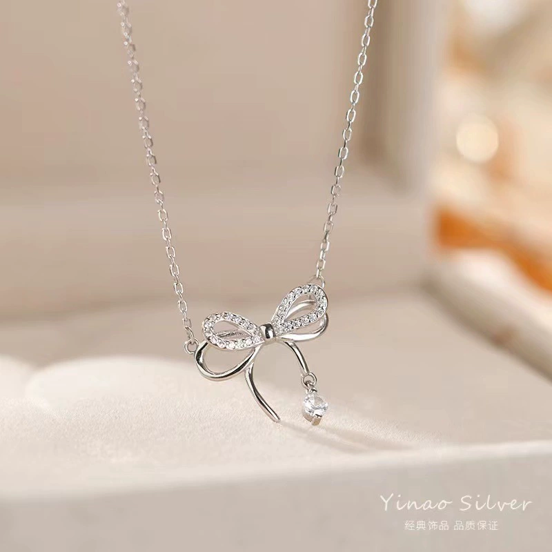 Stainless Steel Bow Necklace
