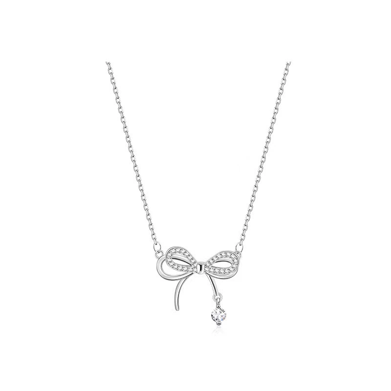 Stainless Steel Bow Necklace