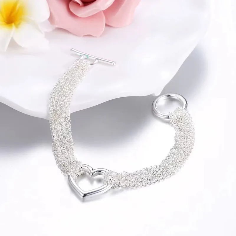 Heart Multi-Line Chain Bracelet