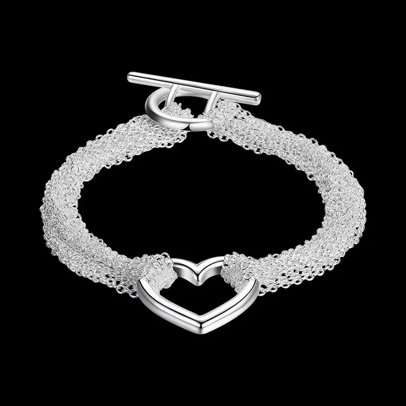 Heart Multi-Line Chain Bracelet