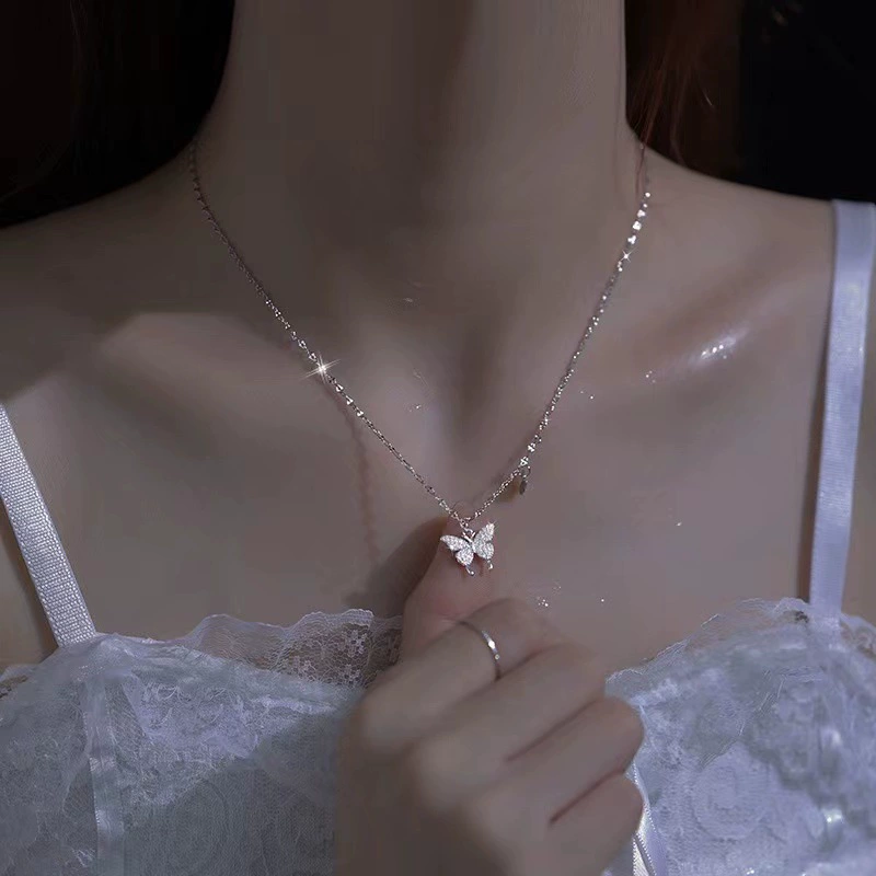 Butterfly Necklace Pearl Choker
