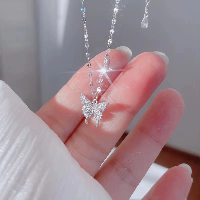 Butterfly Necklace Pearl Choker