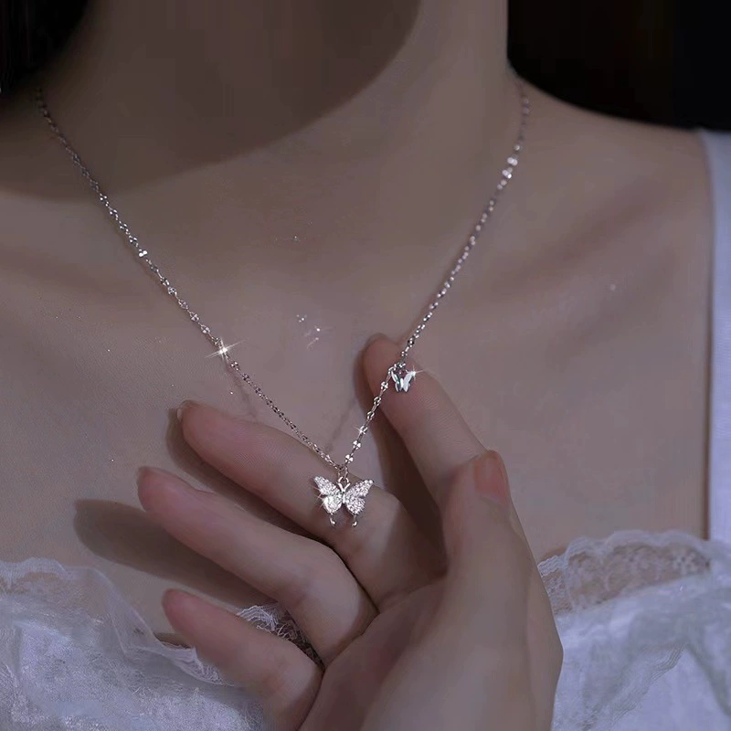 Butterfly Necklace Pearl Choker