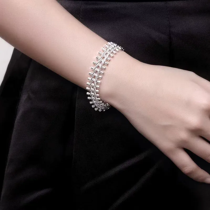 Fishbone Chain Bracelet Unisex