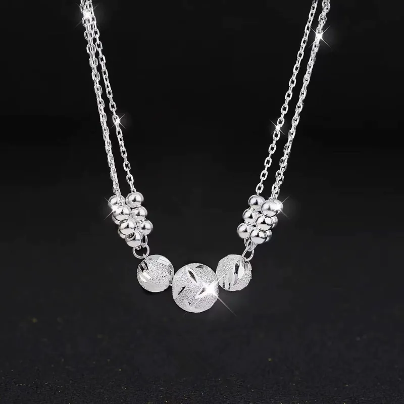 Layered Flower Charm Necklace