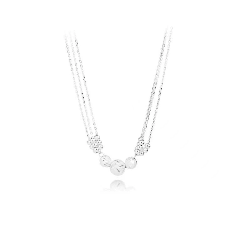 Layered Flower Charm Necklace