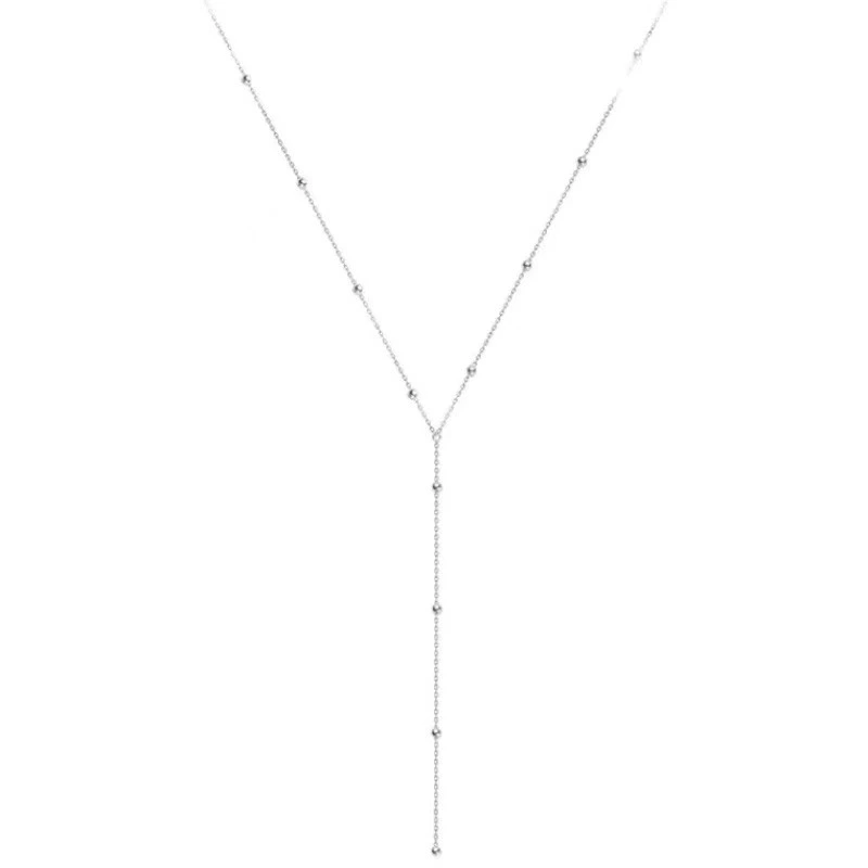 Bead Tassel Necklace Minimalist