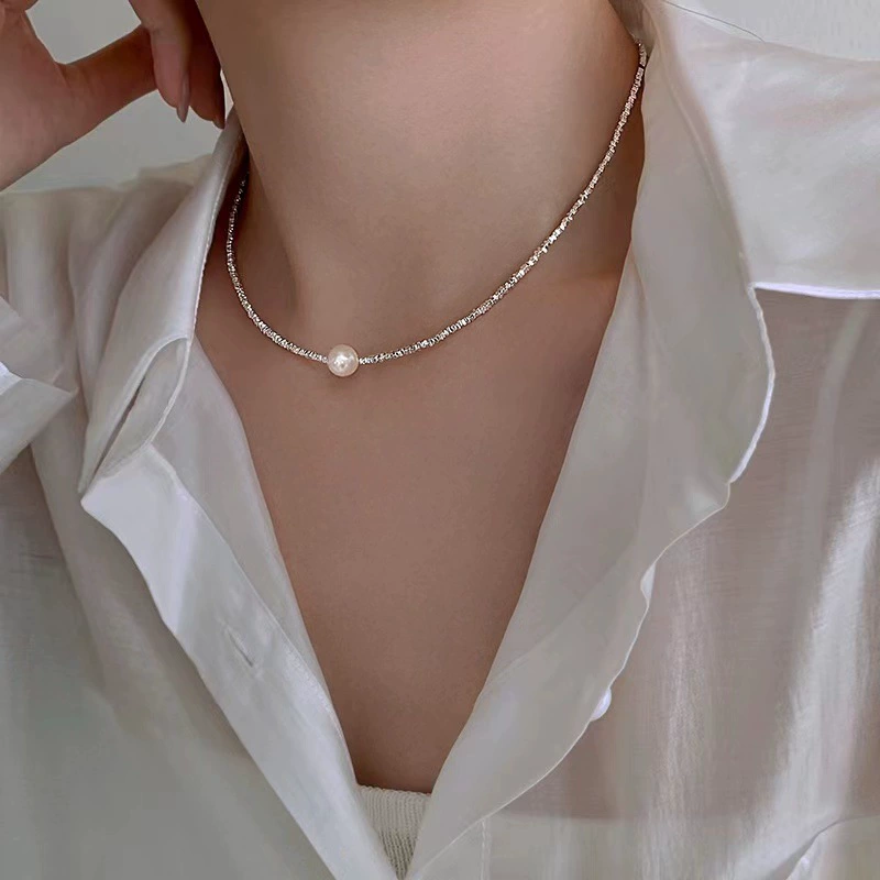 Pearl Coin Necklace Choker