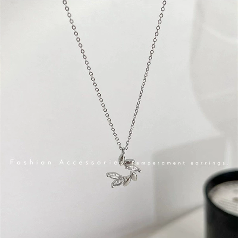 Wheat Pendant Necklace Crystal