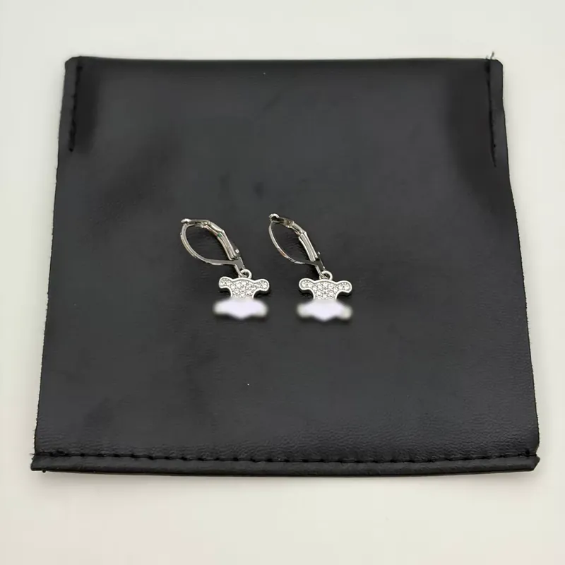 Zircon Cutout Earrings Gold