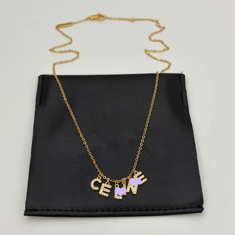 Zircon Layered Letter Necklace