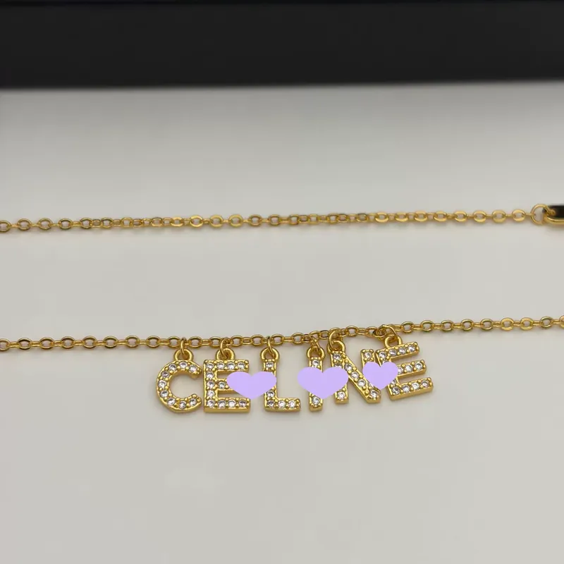 Zircon Layered Letter Necklace