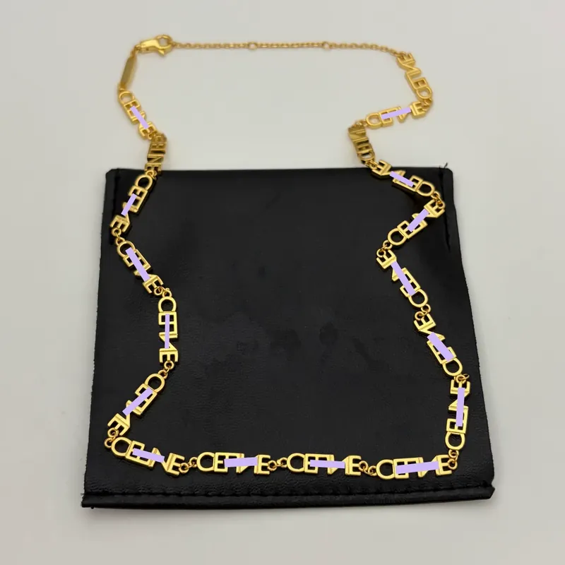 Titanium Steel Logo Chain Necklace