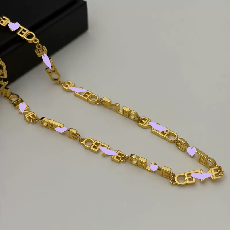 Titanium Steel Logo Chain Necklace