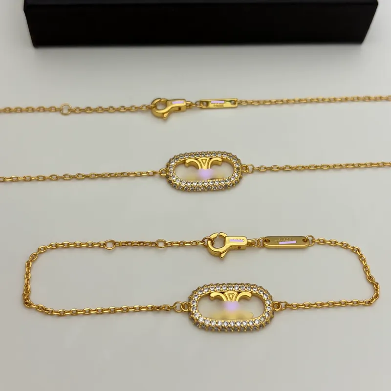 Zirkon Kette Halskette mit Nieten