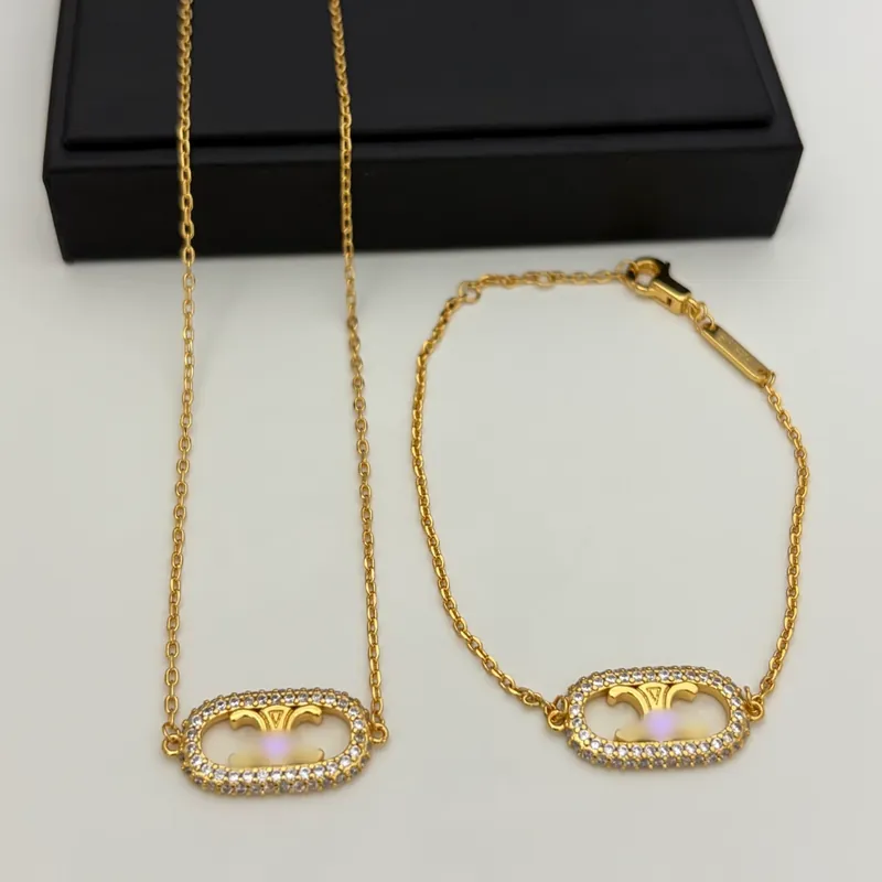 Zirkon Kette Halskette mit Nieten