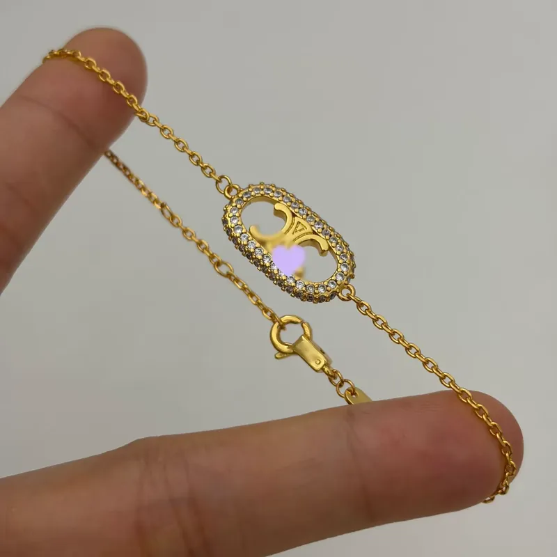 Zirkon Kette Halskette mit Nieten