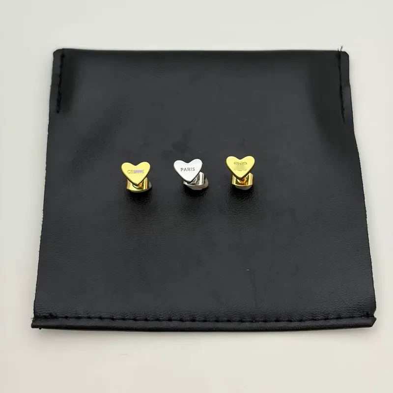 Titanium Steel Heart Stud Earrings Set