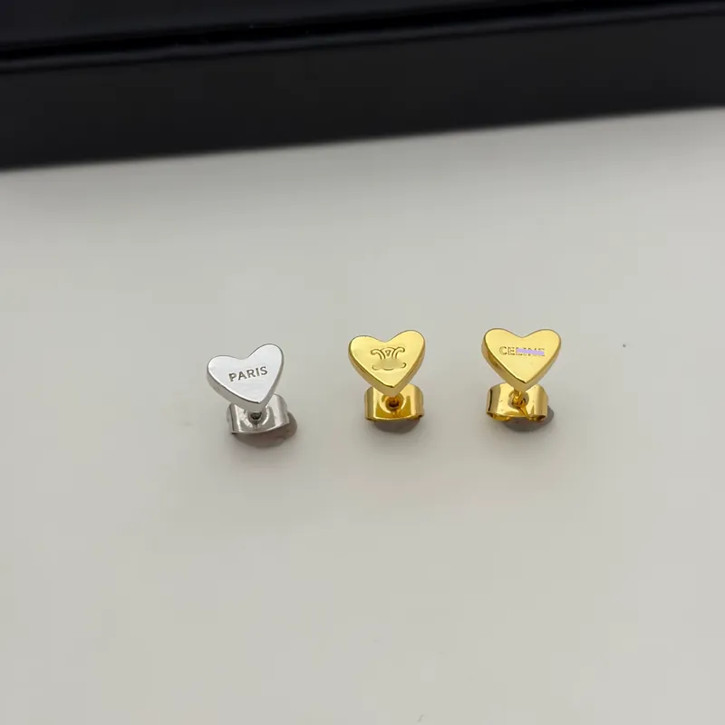 Titanium Steel Heart Stud Earrings Set